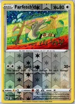 Pokemon Card - Farfetch'd Brilliant Stars 115/172 2022 Common Reverse Holo NM - Image 1