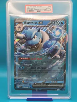PSA 10 - 2025 POKEMON MEW EN-151 009 BLASTOISE EX BLOOMING WATERS-JUMBO CARD - Image 1
