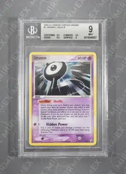 Pokemon BGS 9 Unown #L Holo EX Unseen Forces Unown cards 2005 English - Image 2
