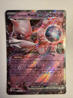 Team Rocket's Mewtwo EX 081/182 Pokemon Destined Rivals Double Rare Card NM - Image 1
