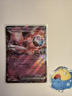 Team Rocket's Mewtwo EX 081/182 Pokemon Destined Rivals Double Rare Card NM - Image 3