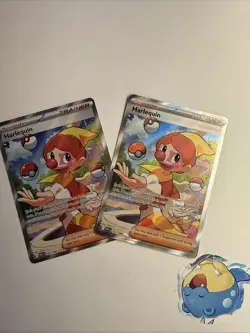 Harlequin 163/086 Ultra Rare Pokemon 2025 White Flare Full Art Card NM - Image 3
