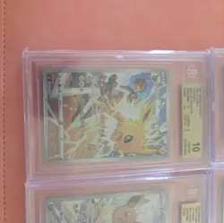 BGS 10 Pokemon Card Japanese CHR Rare 4Card Set Eevee Vaporeon Flareon Jolteon - Image 2