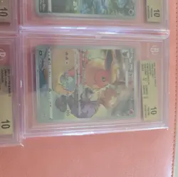 BGS 10 Pokemon Card Japanese CHR Rare 4Card Set Eevee Vaporeon Flareon Jolteon - Image 5