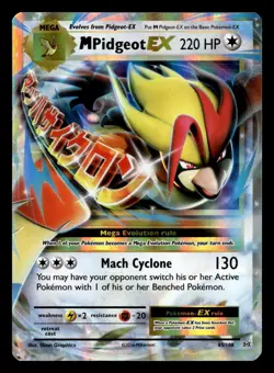 M Pidgeot EX 65/108 EX Rare Holo Evolutions Pokemon Card - Image 2