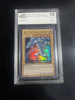 Yu-Gi-Oh! Blue-Eyes White Dragon Ultra Rare Card LC01-EN004 Beckett BCCG 10 - Image 1