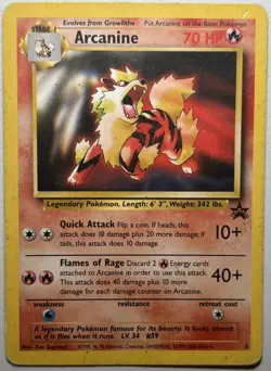 Arcanine Wizards Black Star Promo 6 Pokemon TCG Card 70 HP DMG - Image 1
