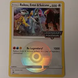 Pokemon Raikou, Entei & Suicune Legendary Oversized Holo Promo Card 2018 - Image 1