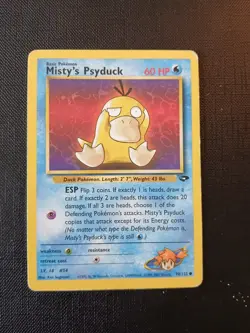 Misty's Psyduck Gym Challenge 90/132 Old Pokemon Card 1999 2000 - Image 1