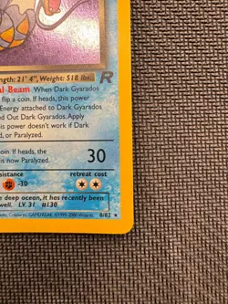 Pokemon TCG Dark Gyarados Holo Card 8/82 Team Rocket WOTC Vintage - Image 5
