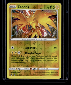 Zapdos Reverse Holo Rare 048/185 Vivid Voltage Sword & Shield Holographic Card - Image 1