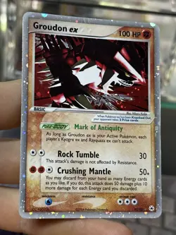 #4 Groudon ex 93/101 EX Hidden Legends 2004 Holo Rare Pokemon Card TCG - Image 4