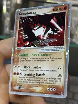 #4 Groudon ex 93/101 EX Hidden Legends 2004 Holo Rare Pokemon Card TCG - Image 5