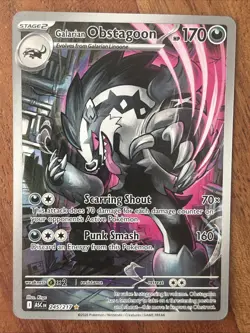Pokemon TCG Galarian Obstagoon 245/217 Ascended Heroes Illustration Rare NM Card - Image 1