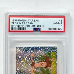 Disney Panini 1999 Tarzan RARE PSA Graded Trading Sticker Card FOIL HOLO Vintage - Image 4