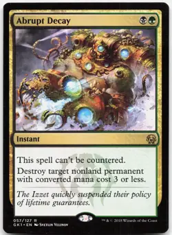 Abrupt Decay 57 Rare Guilds of Ravnica: Guild Kits Magic: The Gathering NM - Image 1