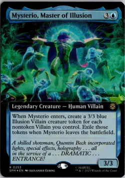 Mysterio, Master of Illusion (Extended Art) 253 Marvel's Spider-Man MTG Foil NM - Image 1