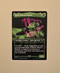 MTG Kona, Rescue Beastie Showcase NM - Duskmourn: House of Horror FREE Shipping! - Image 1