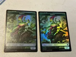 2 x mtg foil token Cat Beast // Insect, 003/007, Zendikar Rising - Image 2
