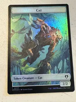 mtg foil token Cat // Human Soldier 0005/0006, Commander Masters - Image 2