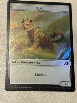 mtg foil token lifelink Cat // Human Soldier, 001//003, Ikoria, unplayed - Image 2