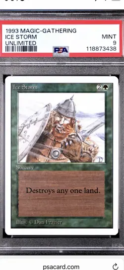 Magic: The Gathering Ice Storm Unlimited PSA 9 Mint Card - Image 1