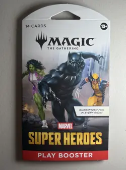 MTG Marvel Super Heroes Play Booster Pack Sealed Sleeved | Magic The Gathering - Image 1