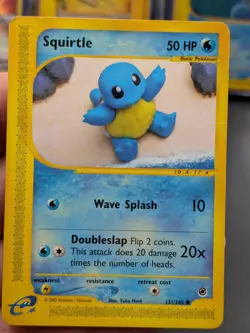 Pokemon TCG Expedition Base Set Squirtle Card 131/165 - Image 1