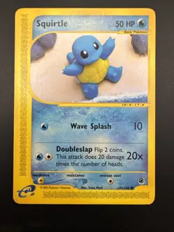 Pokemon TCG Expedition Base Set Squirtle Card 131/165 LP Condition - Image 1