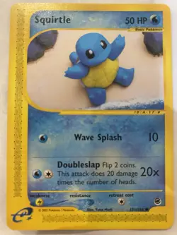 Pokemon TCG Expedition Base Set Squirtle Card 131/165 LP - Image 1