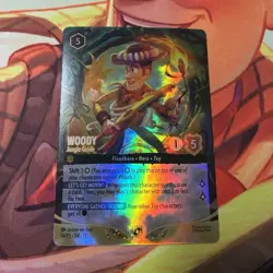 Ravensburger Disney Lorcana Woody - Jungle Guide Store Champs Top 8 Foil Promo - Image 1