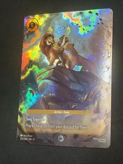 Disney Lorcana TCG Fabled Enchanted Circle of Life Card 225/204 DMG READ DESC. - Image 2