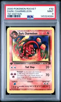 2000 Pokemon Rocket 1St Edition #32 Dark Charmeleon PSA 9 - Image 1
