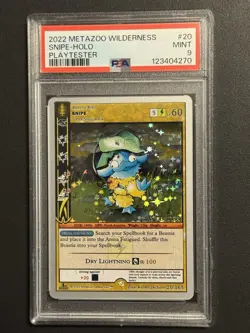 MetaZoo Snipe Playtester Full Holo Wilderness 20/165 (1 Of 35!) PSA 9 MINT - Image 1