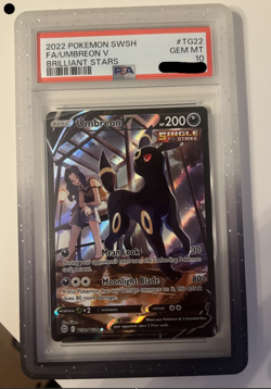 2022 Umbreon V TG22/TG30 Brilliant Stars Full Art PSA 10 Pokemon TCG - Image 1