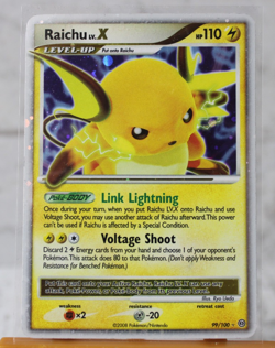 Pokemon Raichu LV.X 99/100 Stormfront Ultra Rare Holo English 2008 Card MP - Image 1
