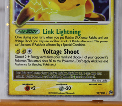 Pokemon Raichu LV.X 99/100 Stormfront Ultra Rare Holo English 2008 Card MP - Image 3