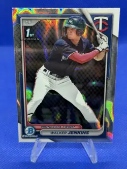 2024 Bowman - Chrome Prospects Walker Jenkins #BCP-43 Lava Refractor /399 1st - Image 1