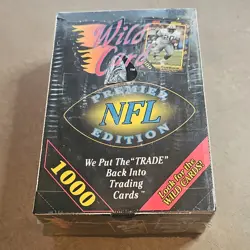 Wild Card 1991 Premier NFL Edition Football Factory Sealed Box (1000 Cards) - Image 1