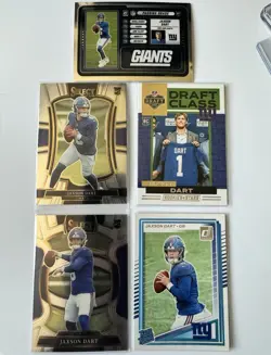 Lot of 5 2025 Panini Jaxson Dart Giants Rookie Cards Select Donruss Optic - Image 1