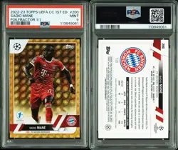 2022-23 Topps UEFA Club Competitions Sadio Mane 1/1 Foilfractor PSA 9 FC Bayern - Image 3