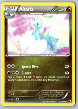 Pokemon: Altaria Uncommon Legendary Treasures 92/113 LP - Image 1