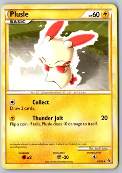 Pokemon: Plusle Uncommon Unleashed 36/95 LP+ - Image 1