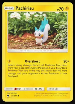 Pachirisu 80 214 C Lost Thunder Pokemon Near Mint - Image 1