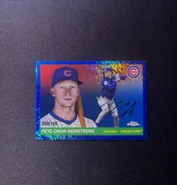 2025 Topps Chrome Pete Crow-Armstrong #73 Blue Shimmer /100 Chicago Cubs - Image 1