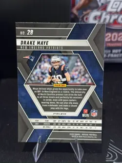 Drake Maye [Red Scope Prizm]- 2025 Mosaic #28 (SP) (Color Match) - Patriots - Image 2