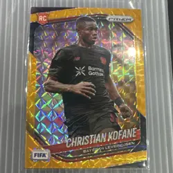 2025-26 Panini Prizm FIFA Christian Kofane ROOKIE GOLD /10 Leverkusen 🔥 - Image 1