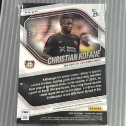 2025-26 Panini Prizm FIFA Christian Kofane ROOKIE GOLD /10 Leverkusen 🔥 - Image 2