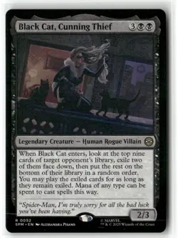 Black Cat, Cunning Their Spiderman MTG Magic NM - Image 1