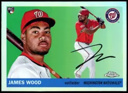 2025 Topps Chrome Platinum James Wood #367 ROOKIE RC Refractor - Image 1